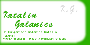 katalin galanics business card